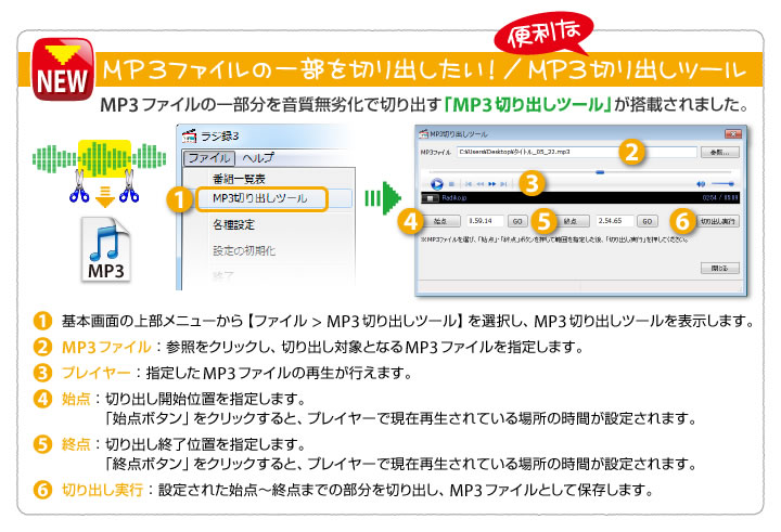 MP3ファイルの一部を切り出したい！便利なMP3切り出しツール